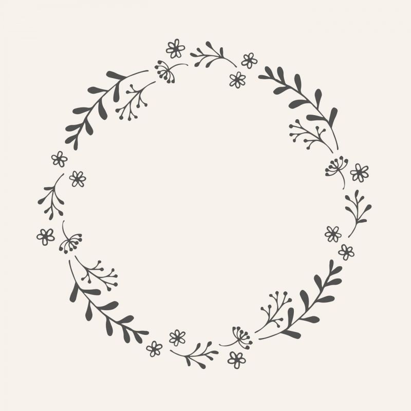 Serviett med Blomsterkrans - 50pk | IB Laursen