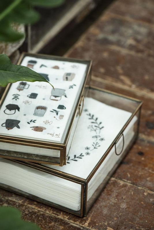 Serviett med Blomsterkrans - 50pk | IB Laursen