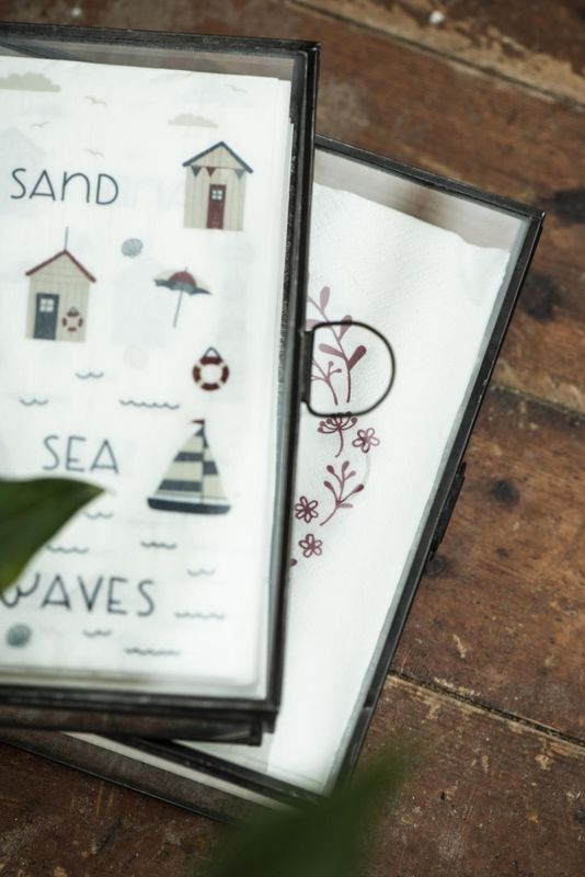 Serviett med Blomsterkrans - rosa 50pk | IB Laursen