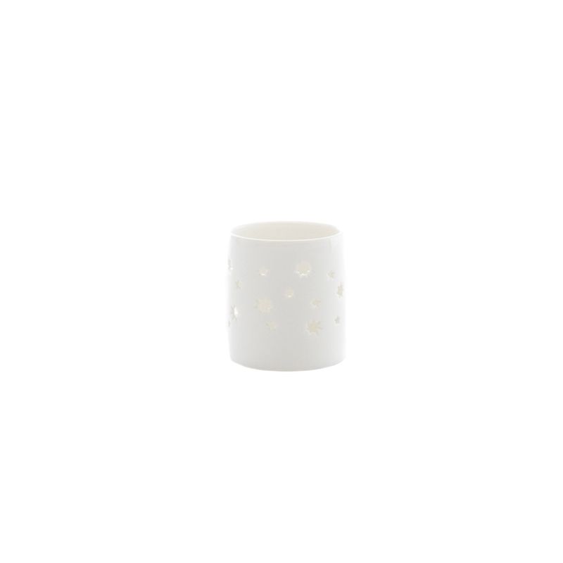 Hvit t-lysholder stjerne small
